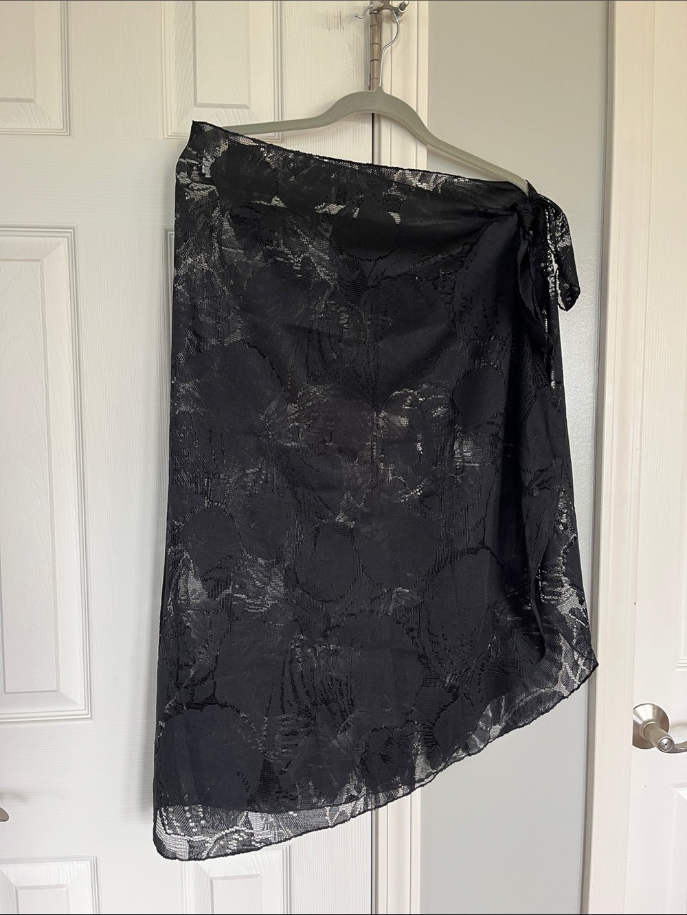 Slim Allure Women's Black Tie-Waist Swim Sarong made in USA